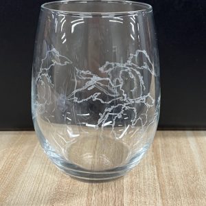 Engraved World Wine Glass